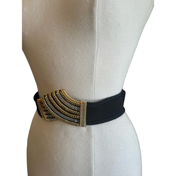 Vintage GUTOS 1960s West Germany Retro Glam Sequins Metal Belt - Picture 6 of 11